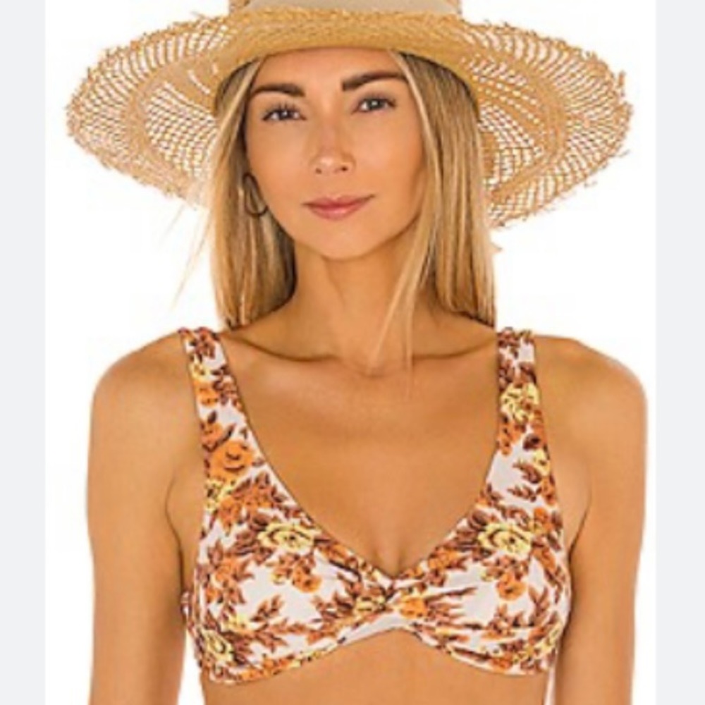 Jonathan Simkhai Women Bailee Twist Front Bikini Swim Top Si…